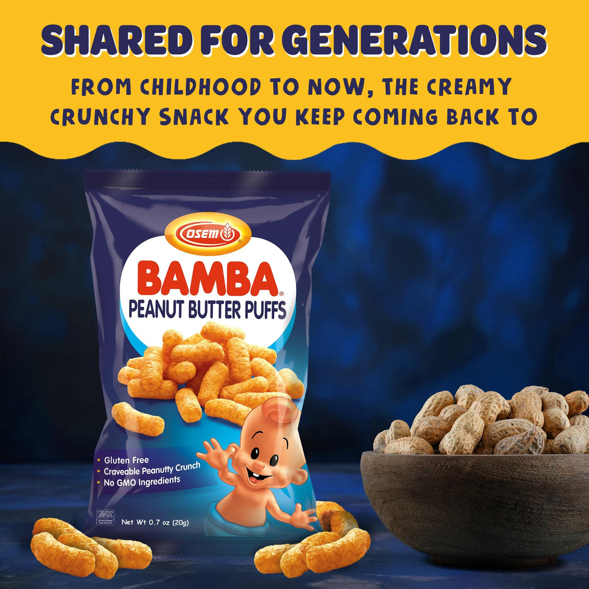 Bamba Snack, Peanut, 8 Count by Bamba