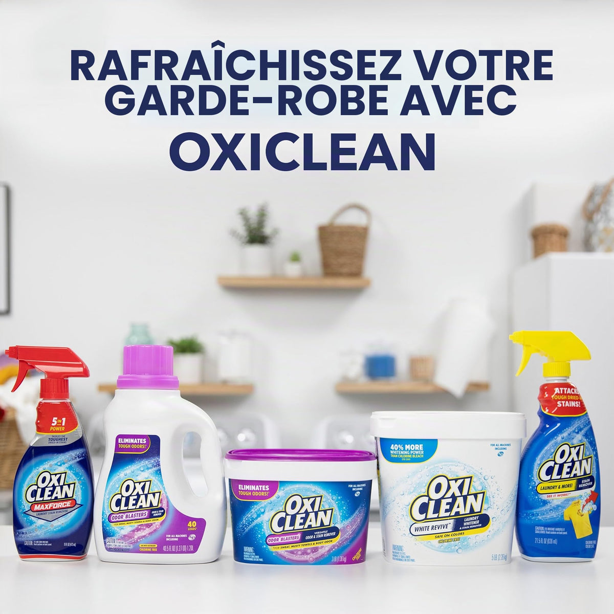 OxiClean Odor Blasters Poudre anti-odeurs et taches polyvalente, 1,4 kg