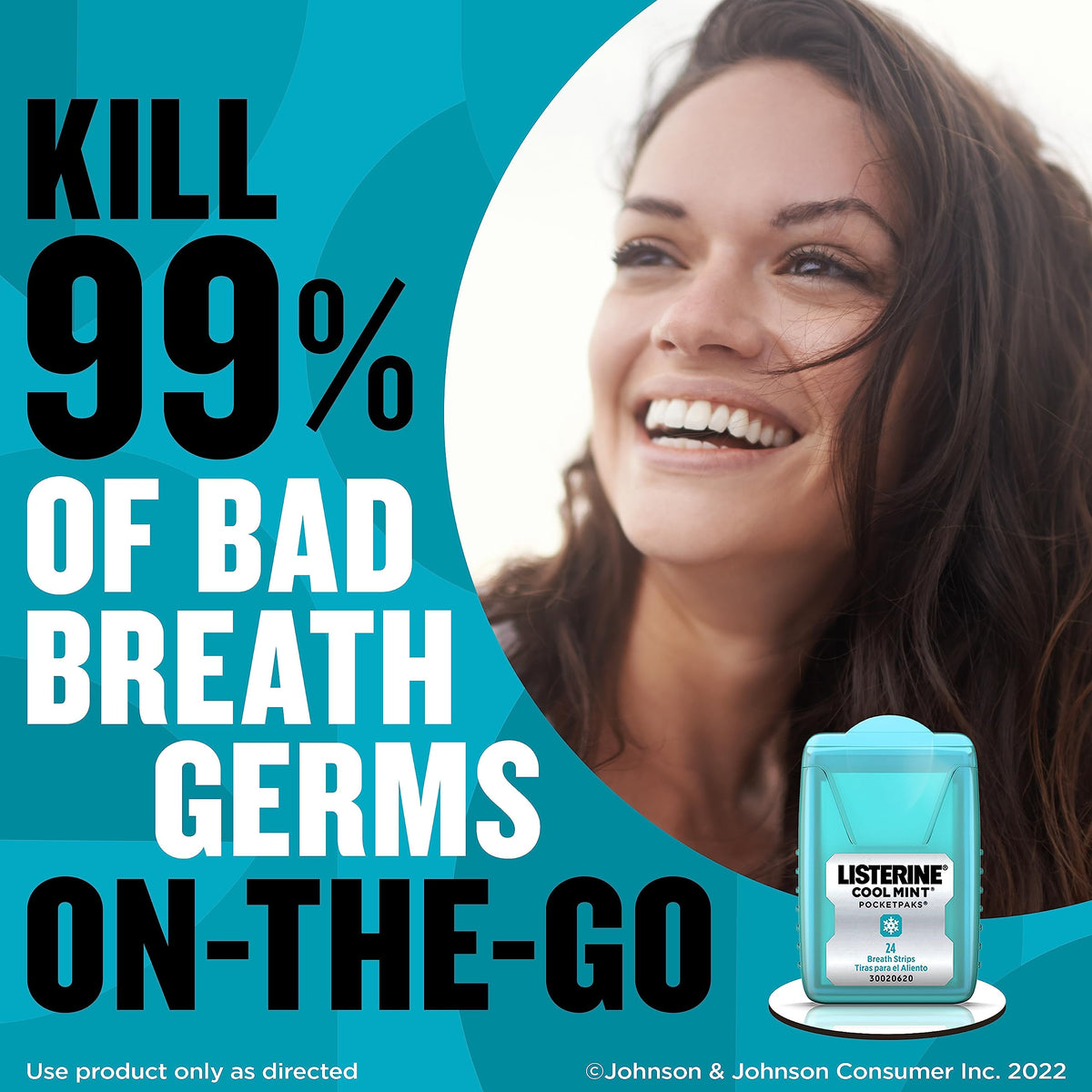 Listerine PocketPaks, Cool Mint - 24 strips