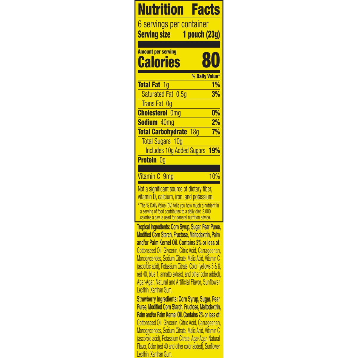 Gushers Strawberry Splash & Tropical Flavored, 136,1 g, 6 pièces