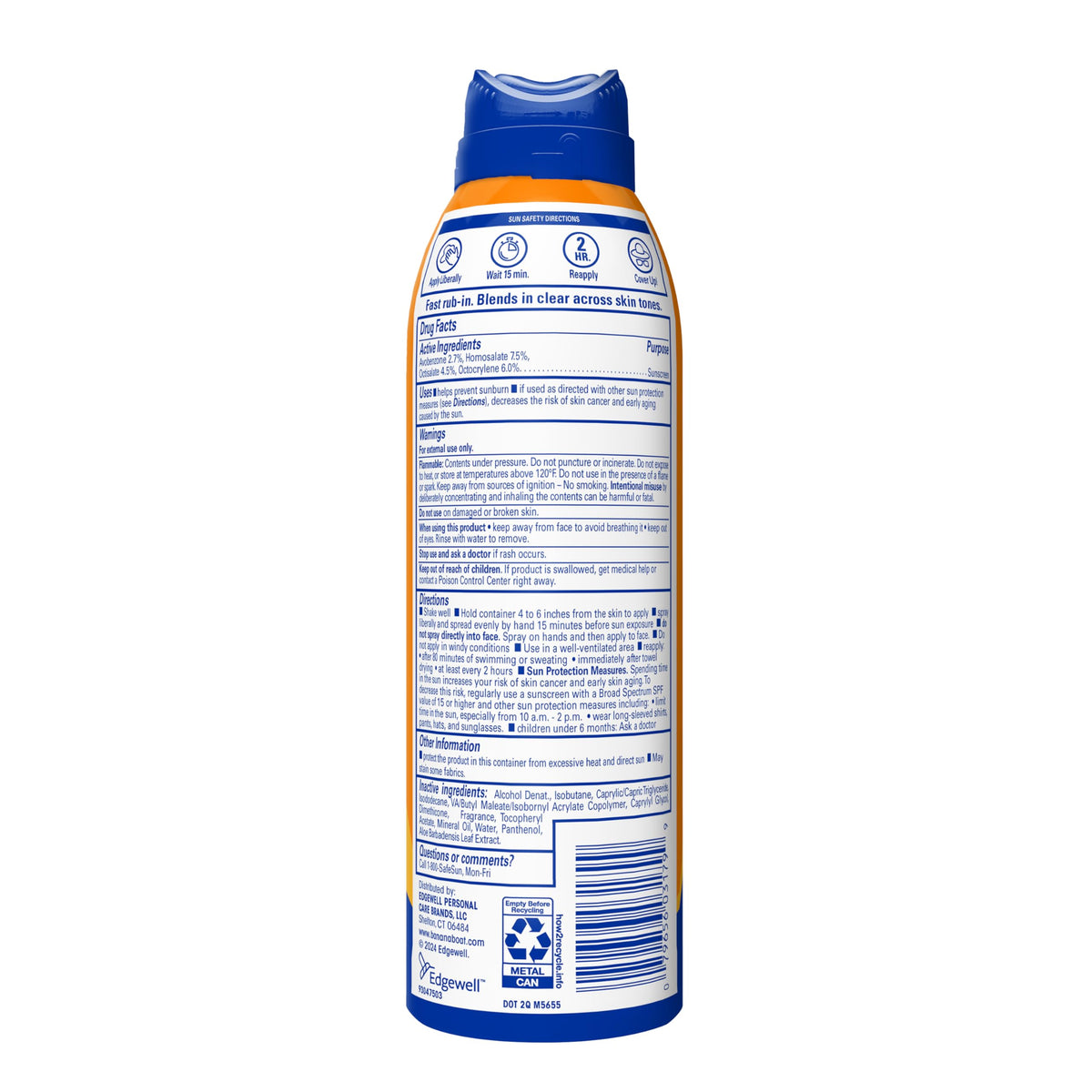Banana Boat Ultramist Clear Defense Crème solaire SPF 50, 6 onces