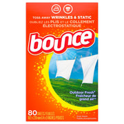 Bounce Fabric Softener Sheets, Outdoor Fresh Scent, 80 ct