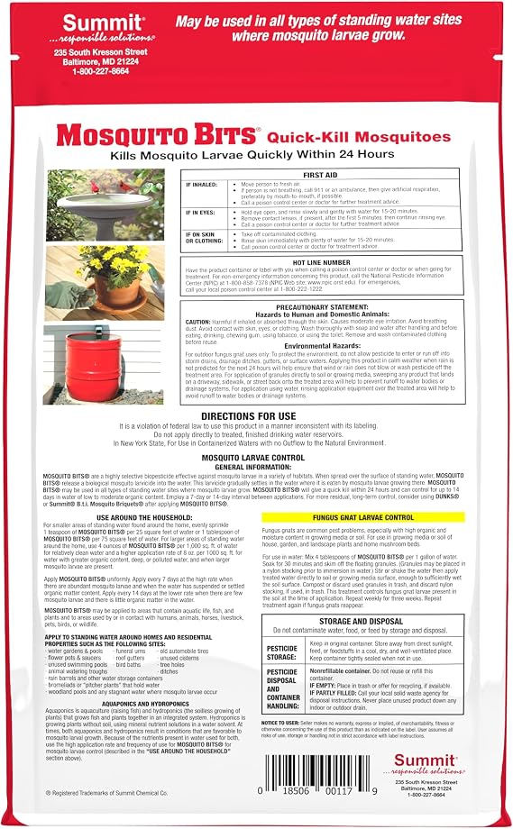 Summit Mosquito Bits® – Biological Mosquito Larvae & Fungus Gnat Control