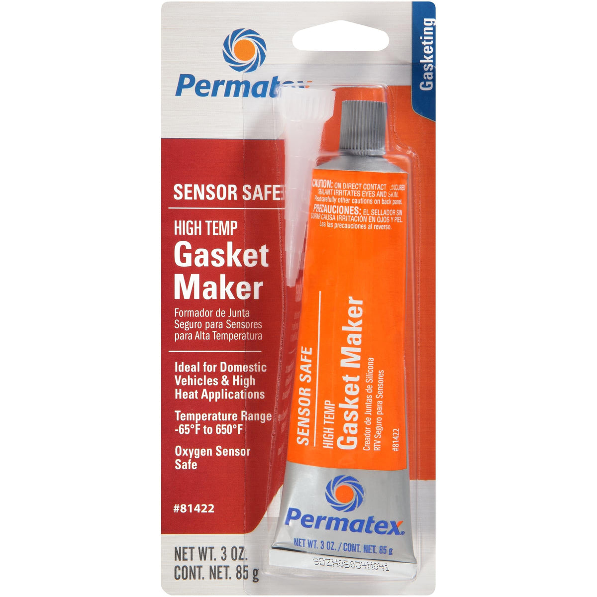 Permatex 81422 Sensor-Safe RTV Joint d'étanchéité en silicone haute température 85 g