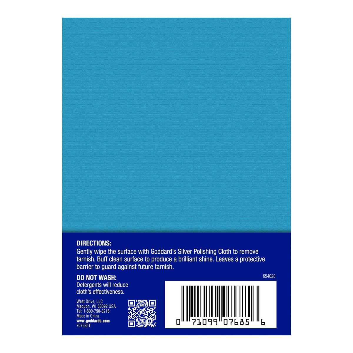 Goddard's Chiffon de Polissage Argent - Pas de frottement ou de Polissage nécessaire. 1 Pack Bleu