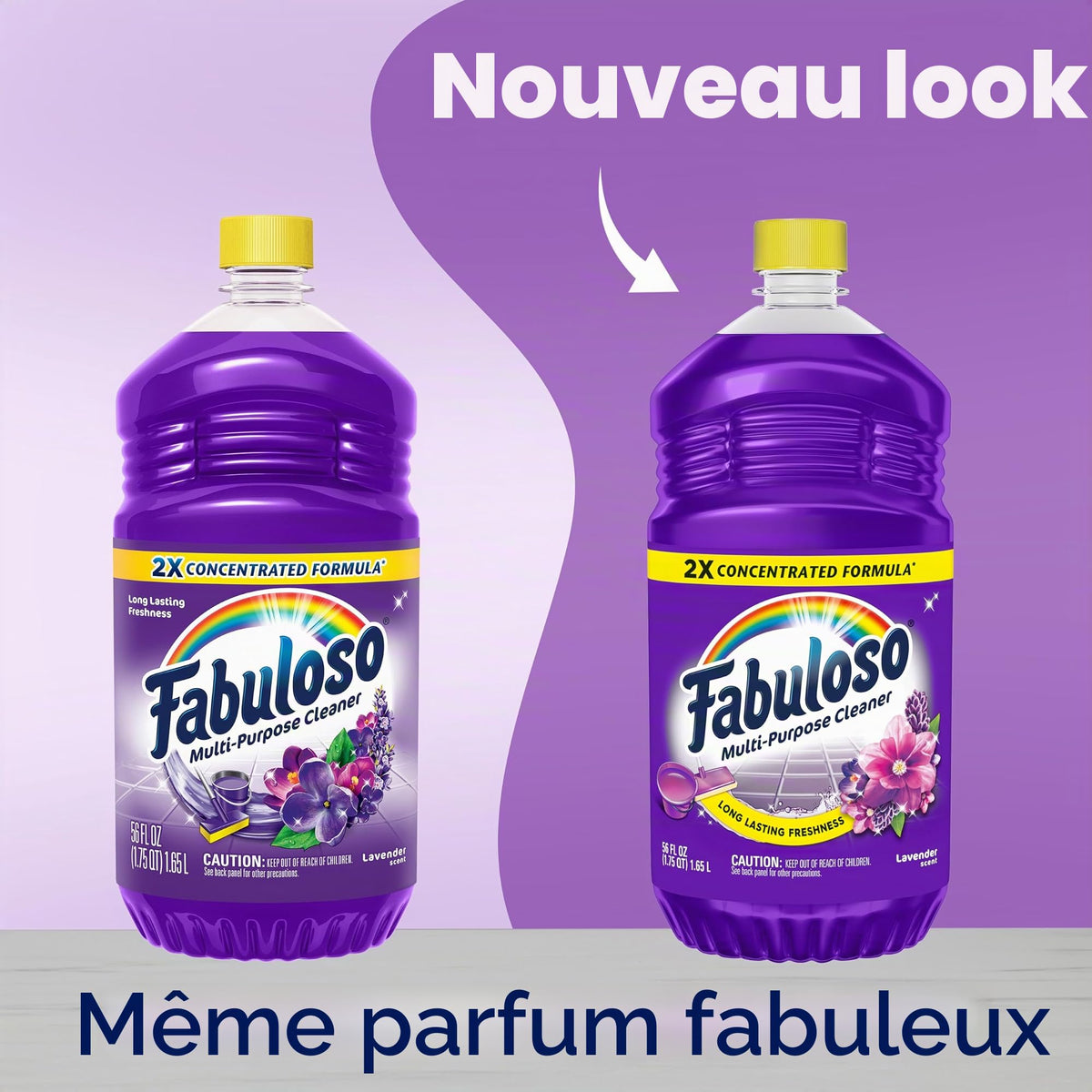Fabuloso Nettoyant tout usage pour sols, salle de bains, douches et cuisines Lavande - 56 Fl Oz