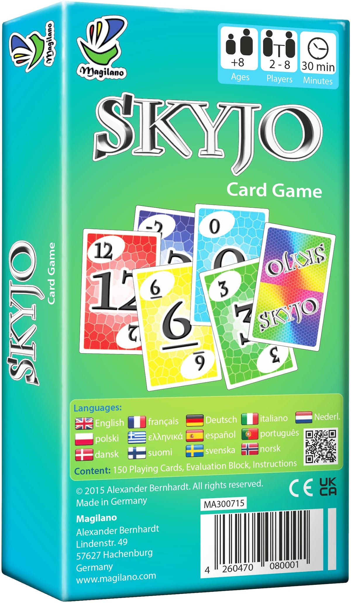 Magilano SKYJO, Jeu de Cartes Amusant pour Les Jeunes et Les Moins Jeunes, des soirées de Jeu Amusantes dans Le Cercle d'amis et de Famille.