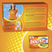 Bounce d'adoucissant Feuilles, extérieur, Parfum frais