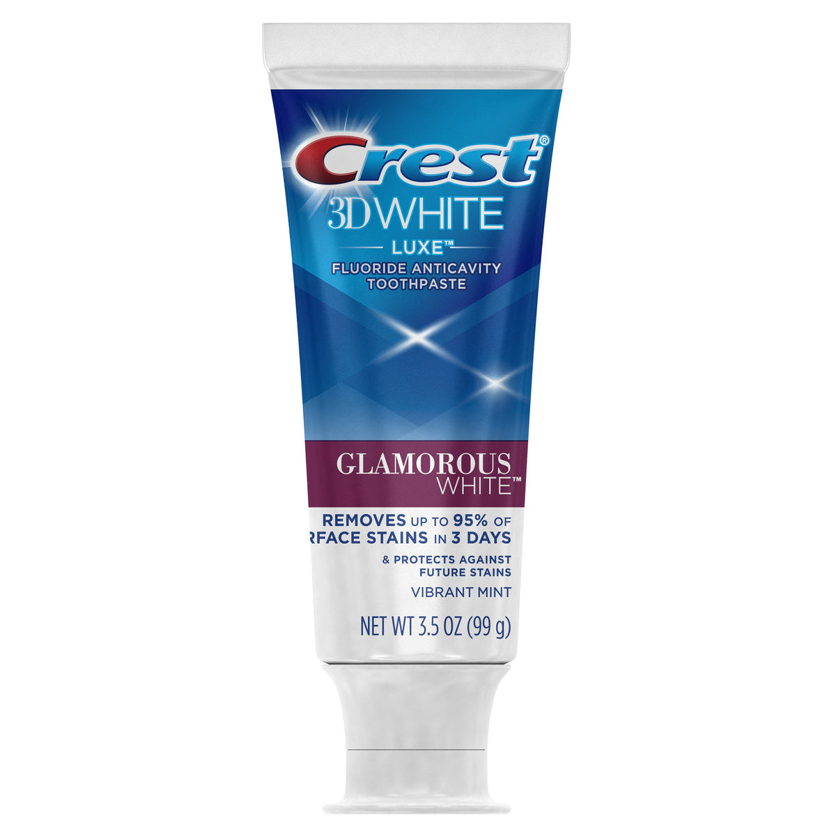 Crest Crest Twin Pack 3D White Luxe Glamorous White Toothpaste, 3.5 Ounce each, 2 Pack
