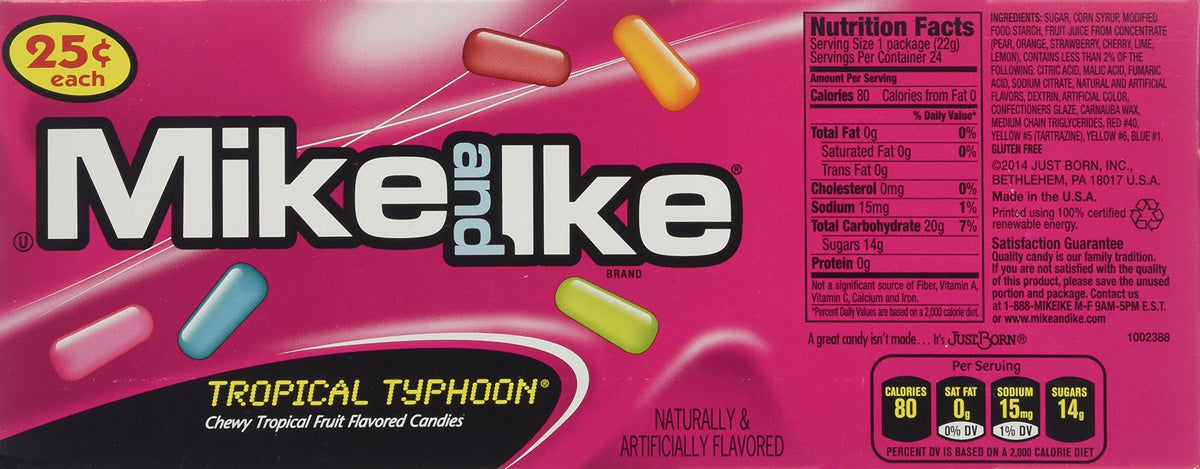 Mike and Ike Tropical Typhoon 24 boxes