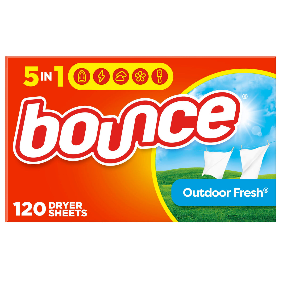 Bounce Outdoor Fresh Fabric Softener Sheets, 120 Count