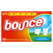 Bounce Lot de 80 feuilles d'adoucissant pour séchage, parfum frais d'extérieur, l'emballage peut varier.