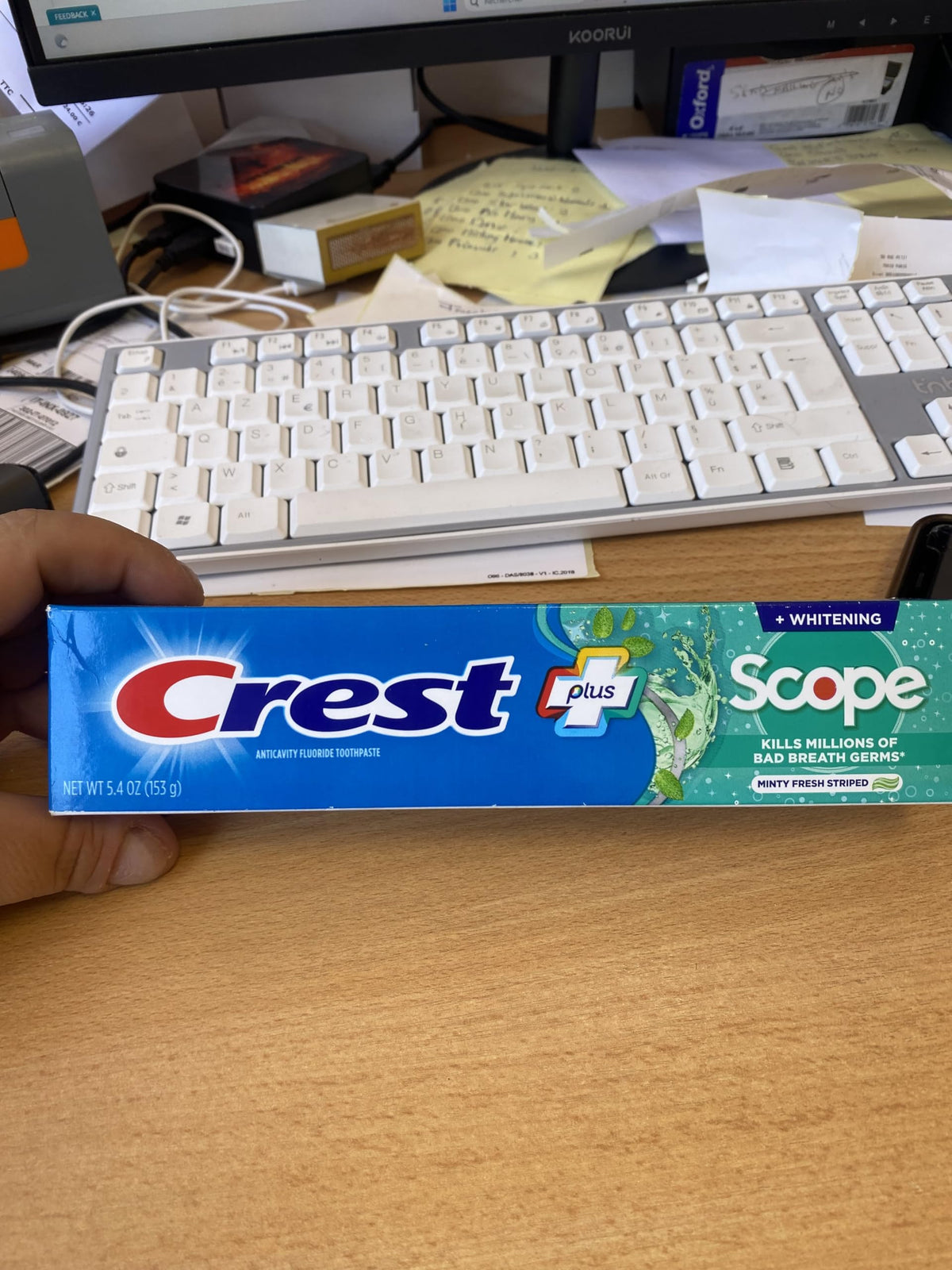 Crest Plus Scope Lot de 3 dentifrice blanchissant Menthe