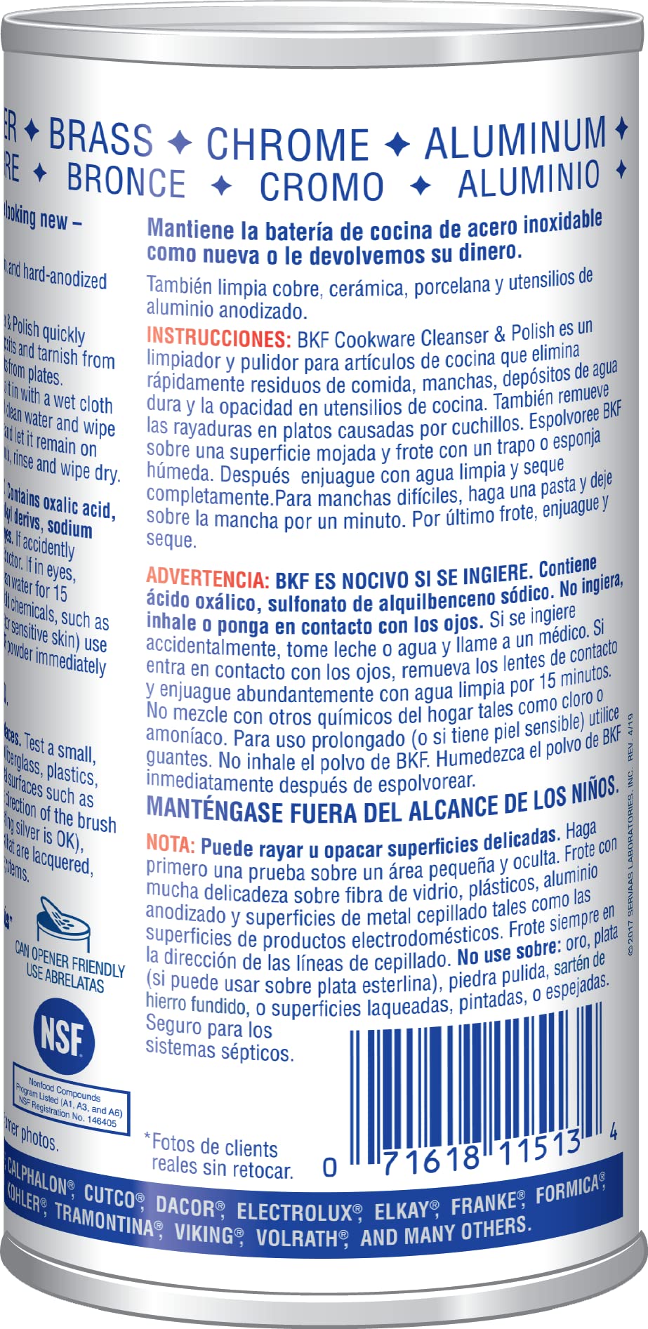 LABS Servaas 11513 NETTOYANT COOKWARE de 12 oz