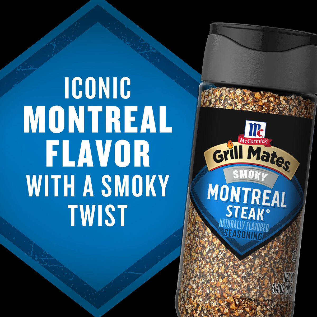 McCormick Grill Mates Smoky Montreal Steak Seasoning, 3.4 oz