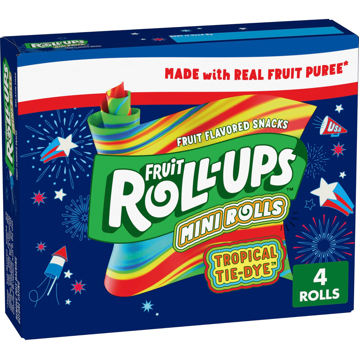 Fruits Roll-Ups Tropical Tie-Dye Mini Roll-Ups 4 CT