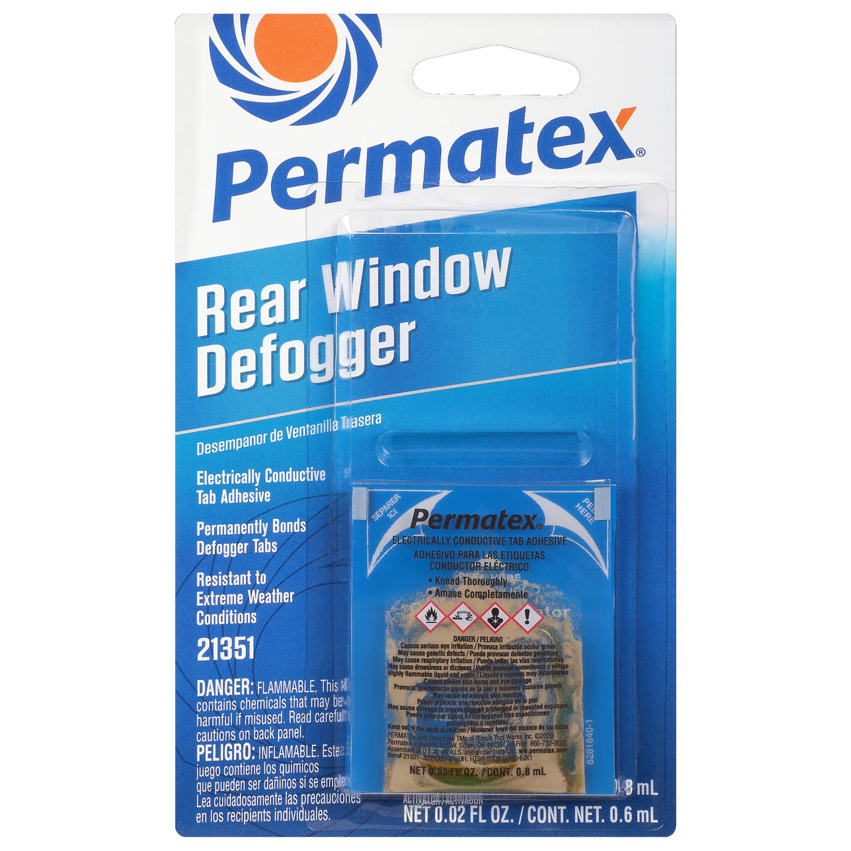 Permatex 21351 Adhésif conducteur électrique pour fenêtre arrière