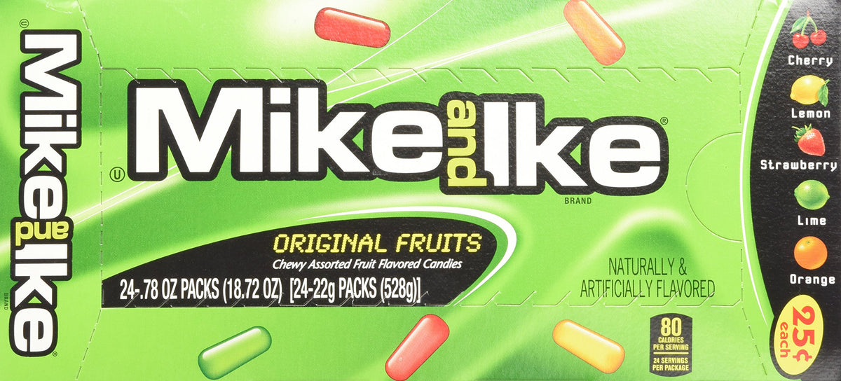 Mike and Ike Original Fruits (1 Box of 24 - .78oz Individual Packs)