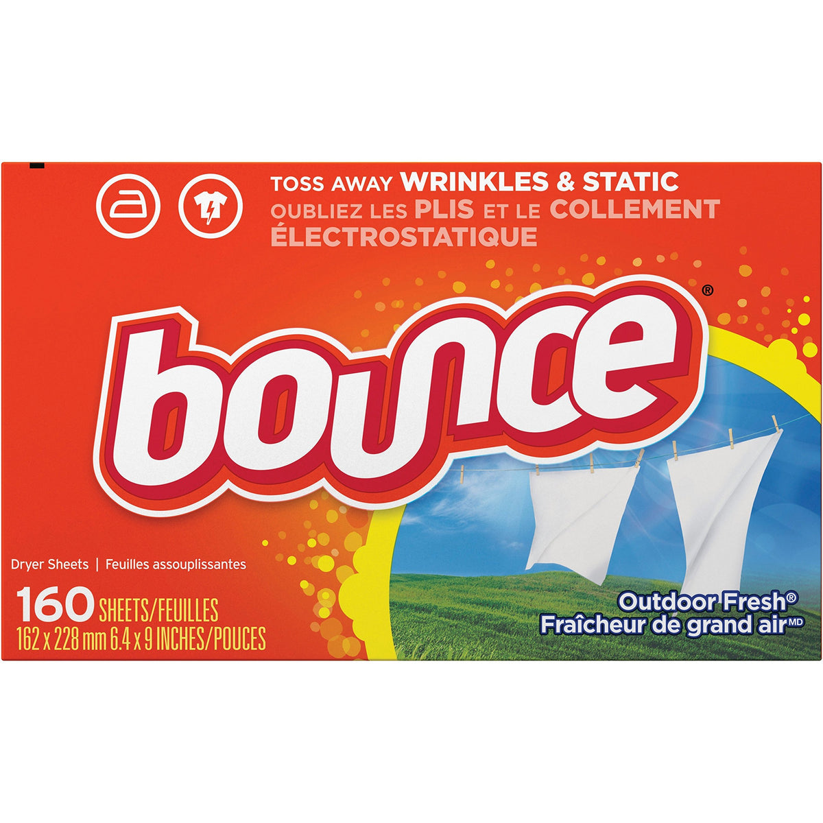 Bounce – Lot de 160 lingettes pour sèche-linge parfum fraîcheur de grand air