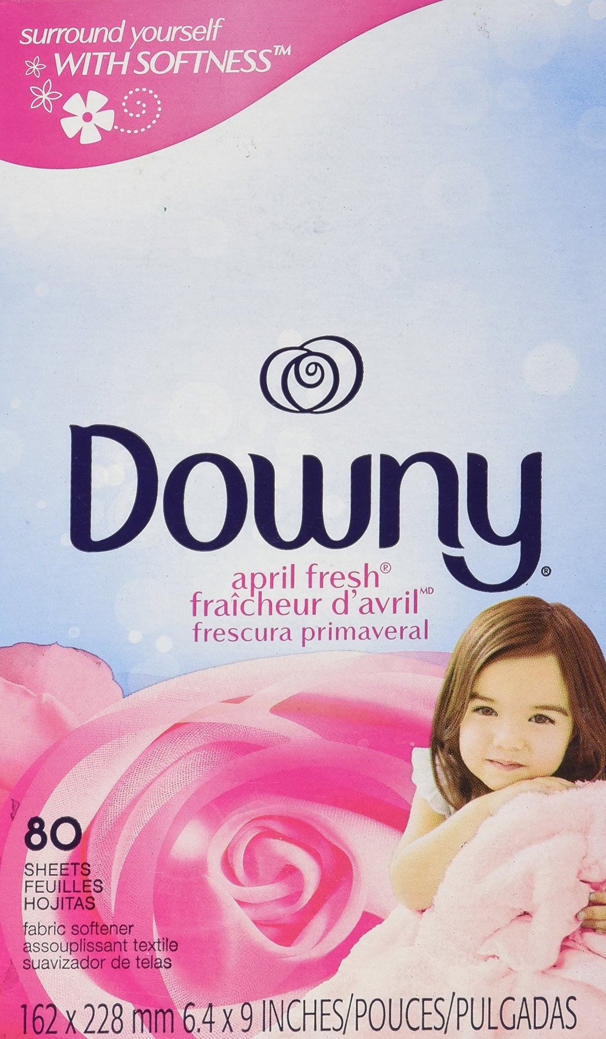 Downy Fabric Softener Sheets, April Fresh, 80 feuilles