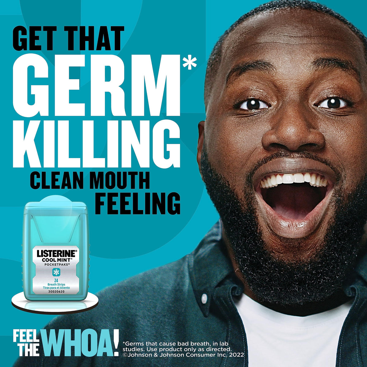 Listerine PocketPaks, Cool Mint - 24 strips