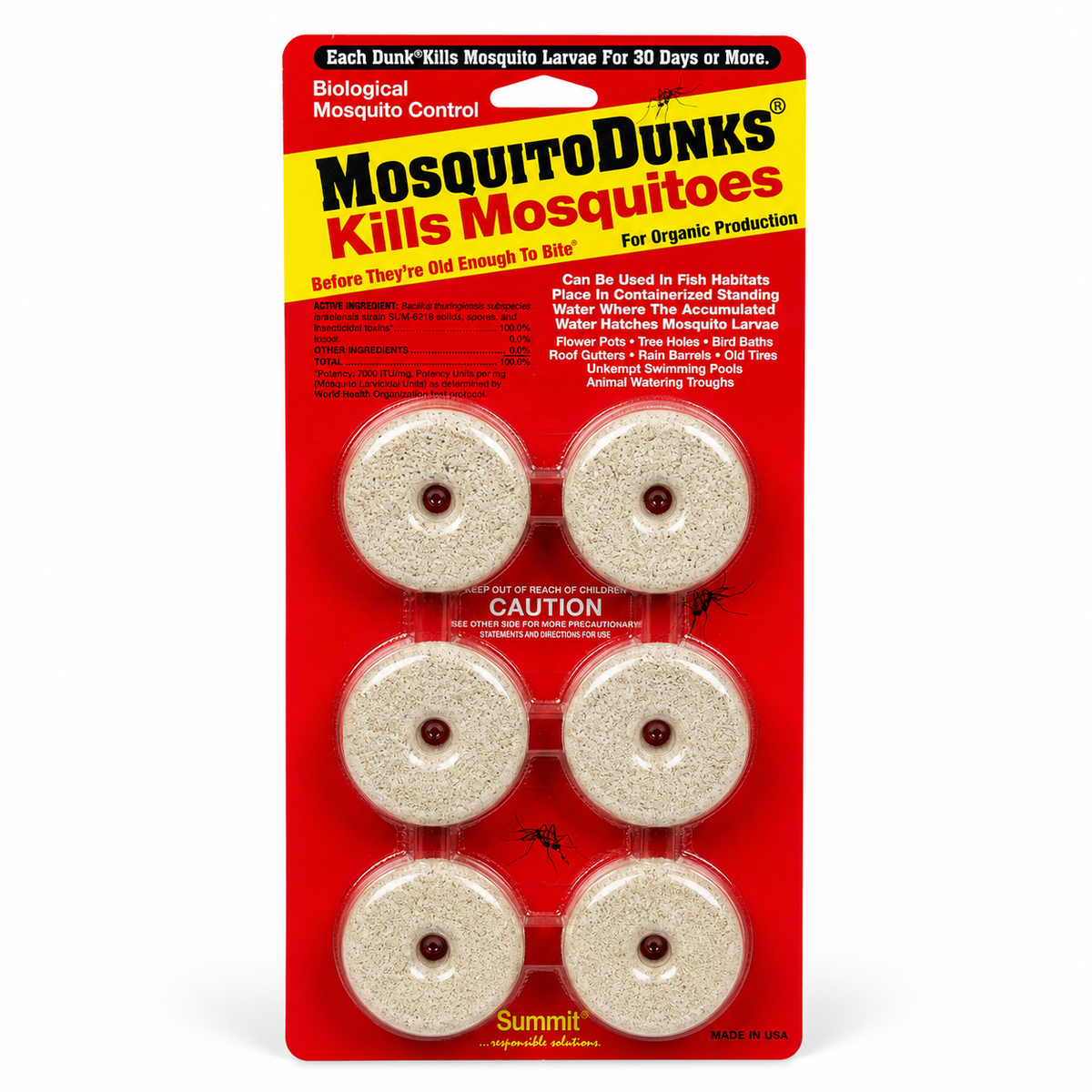 Summit Mosquito Dunks® – Biological Mosquito Larvae Control