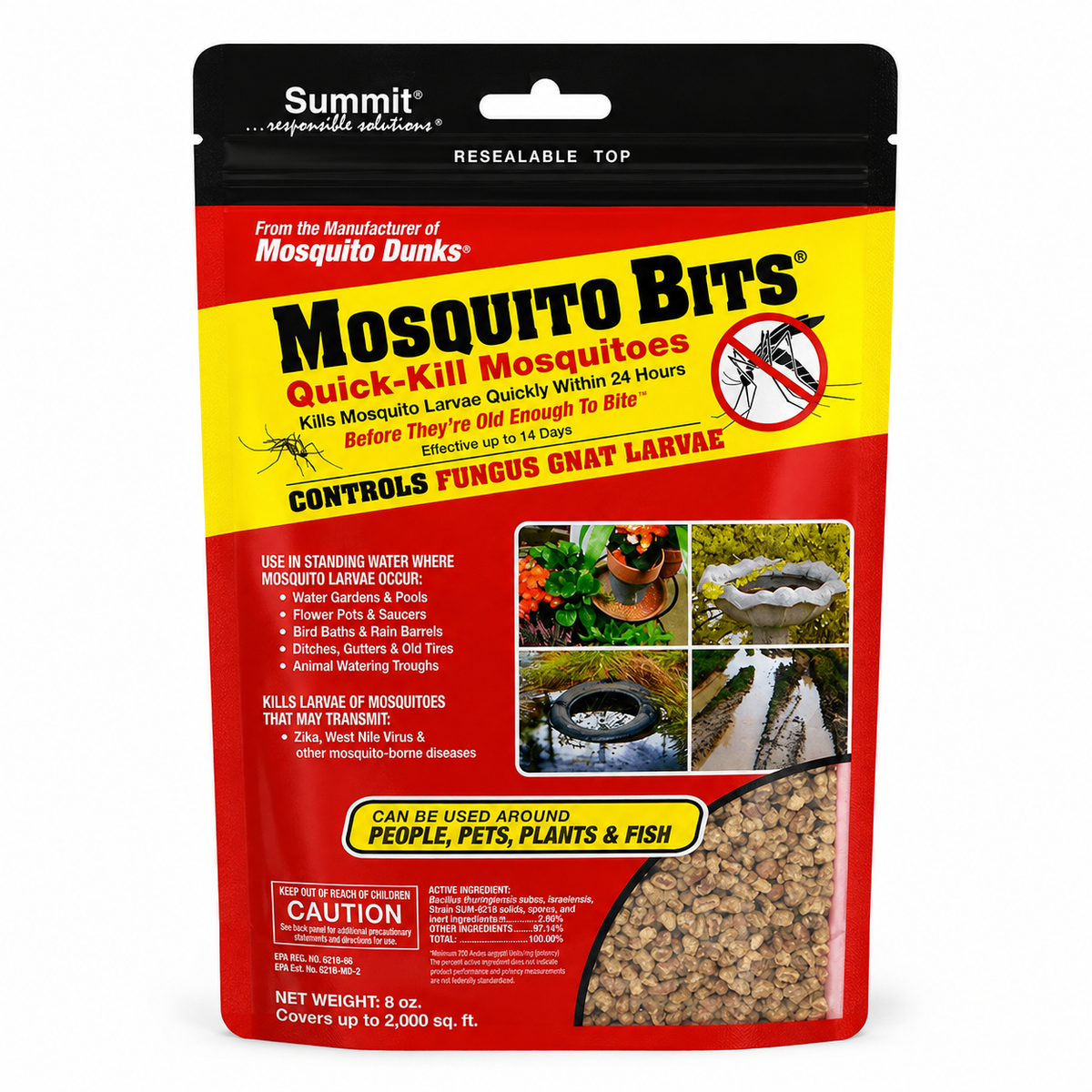 Summit Mosquito Bits® – Biological Mosquito Larvae & Fungus Gnat Control